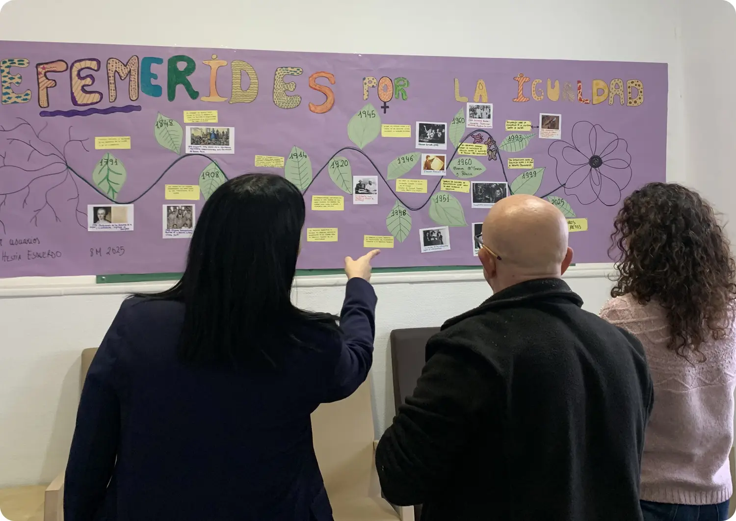 Mural «EFEMérides por la Igualdad», una iniciativa por el 8M en Hestia Esquerdo