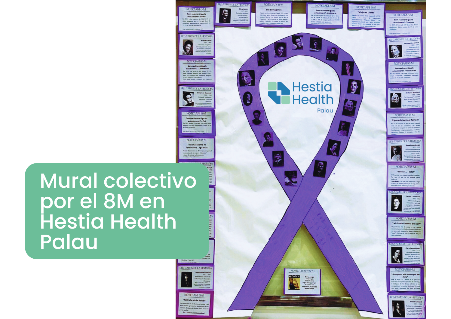 Un mural colectivo por el 8M en Hestia Health Palau